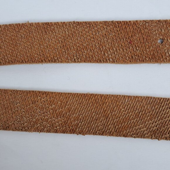 Sangiorgio Tan Brown Italian Leather Textured Belt Size Medium main image 11